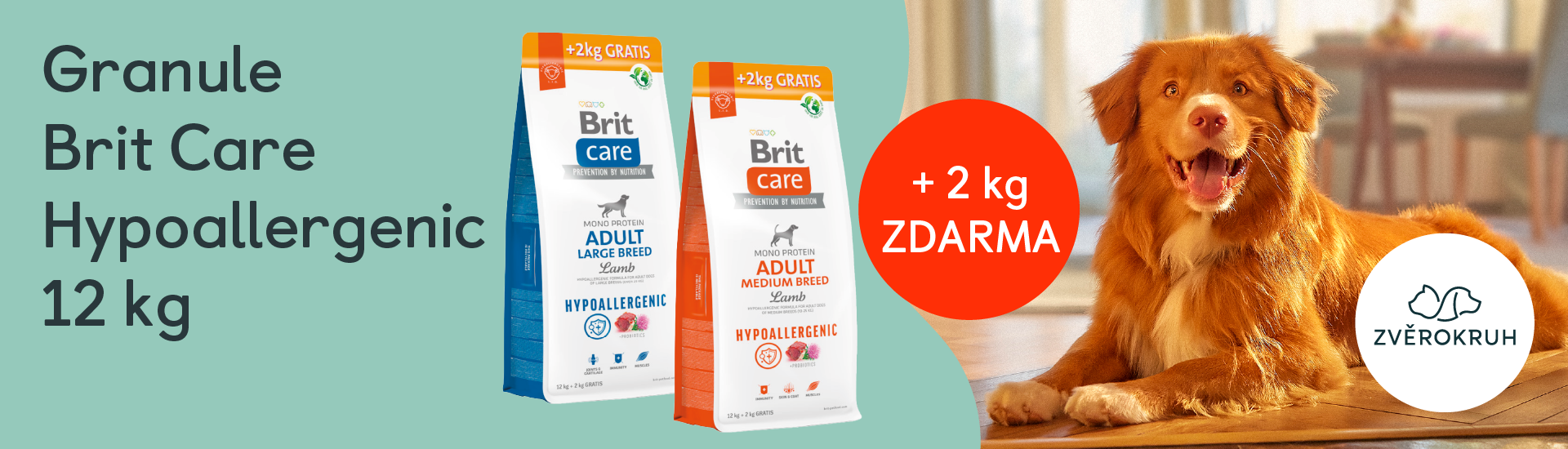 Granule Brit Care Hypoallergenic 12 kg + 2 kg ZDARMA!