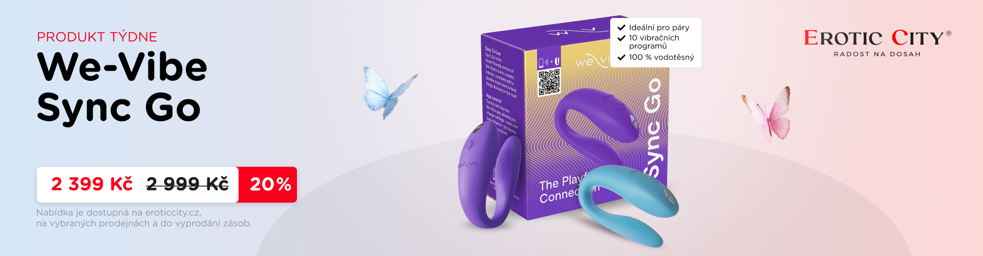 Produkt týdne v Erotic City – We-Vibe Sync Go se slevou 20 %